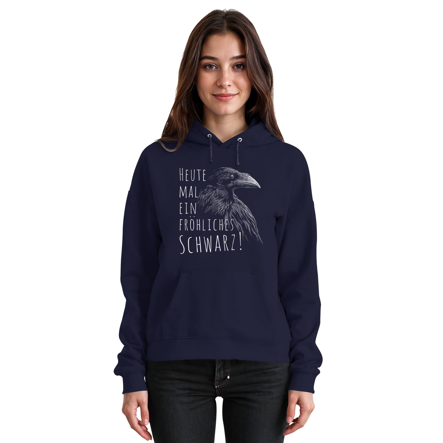 fröhlicher schwarzer Rabe - Basic Unisex Hoodie