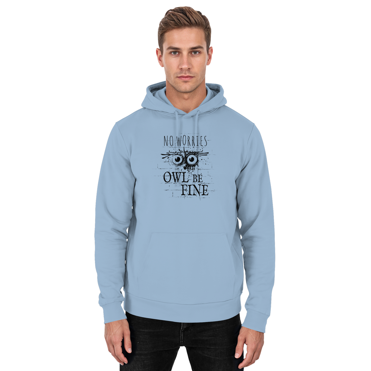 Owl Be Fine Street Art Eule - Basic Unisex Hoodie
