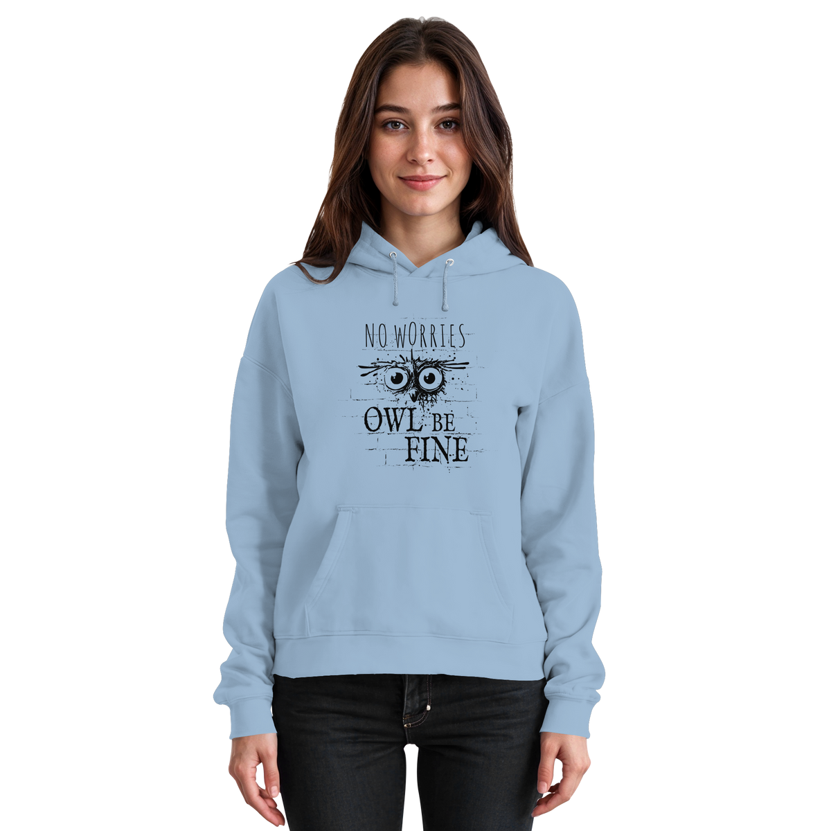 Owl Be Fine Street Art Eule - Basic Unisex Hoodie