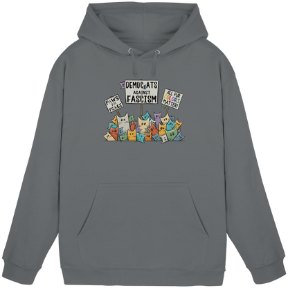 Demo-Katzen gegen Faschismus und für Vielfalt - Basic Unisex Hoodie