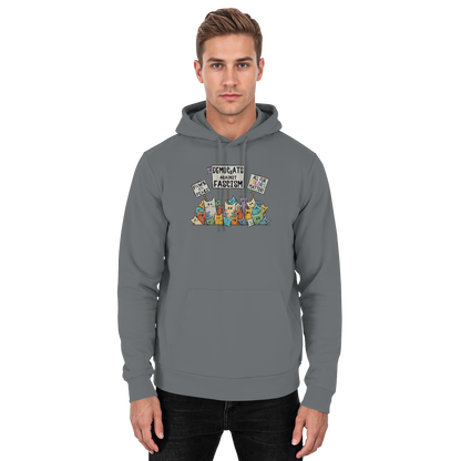 Demo-Katzen gegen Faschismus und für Vielfalt - Basic Unisex Hoodie