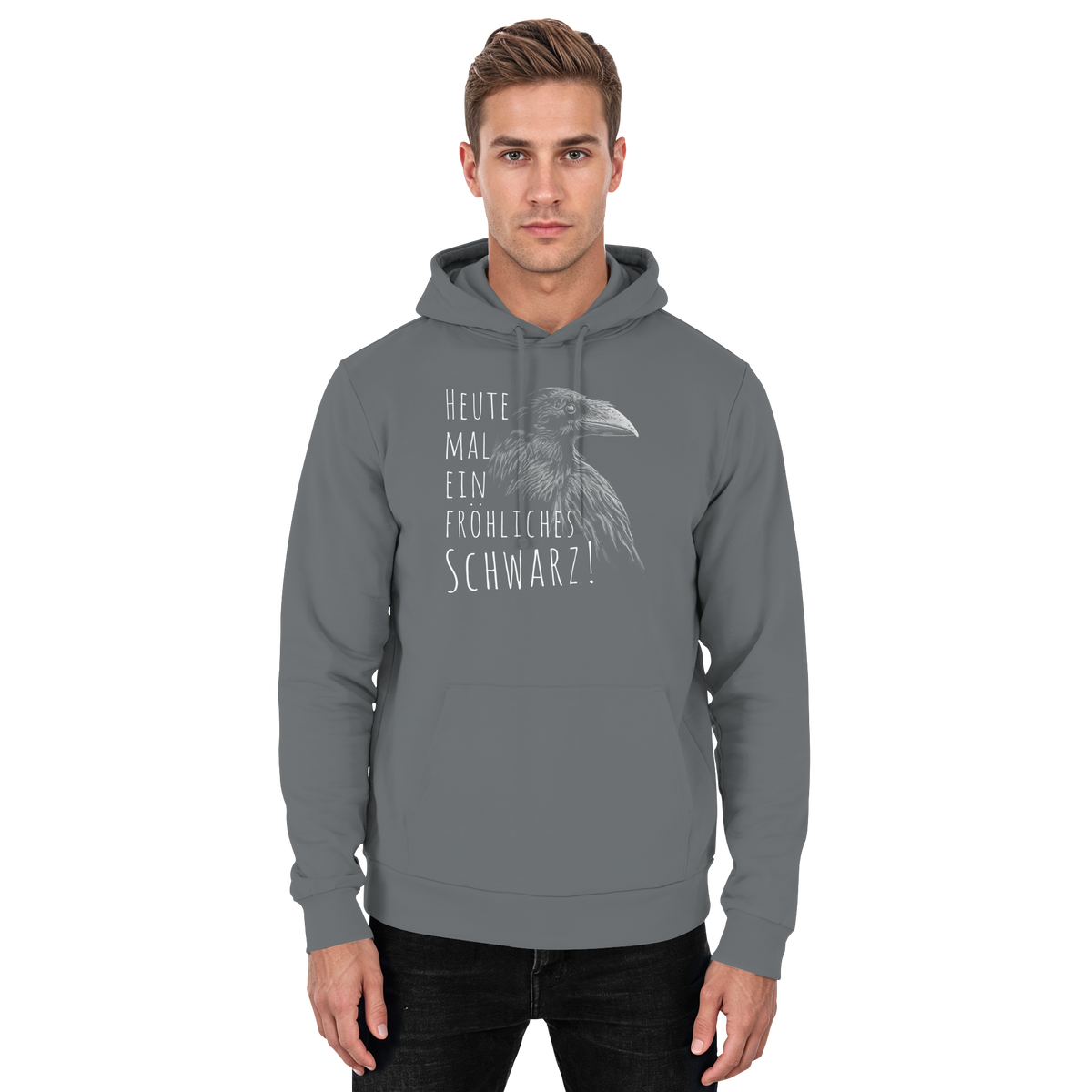 fröhlicher schwarzer Rabe - Basic Unisex Hoodie