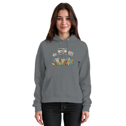 Demo-Katzen gegen Faschismus und für Vielfalt - Basic Unisex Hoodie