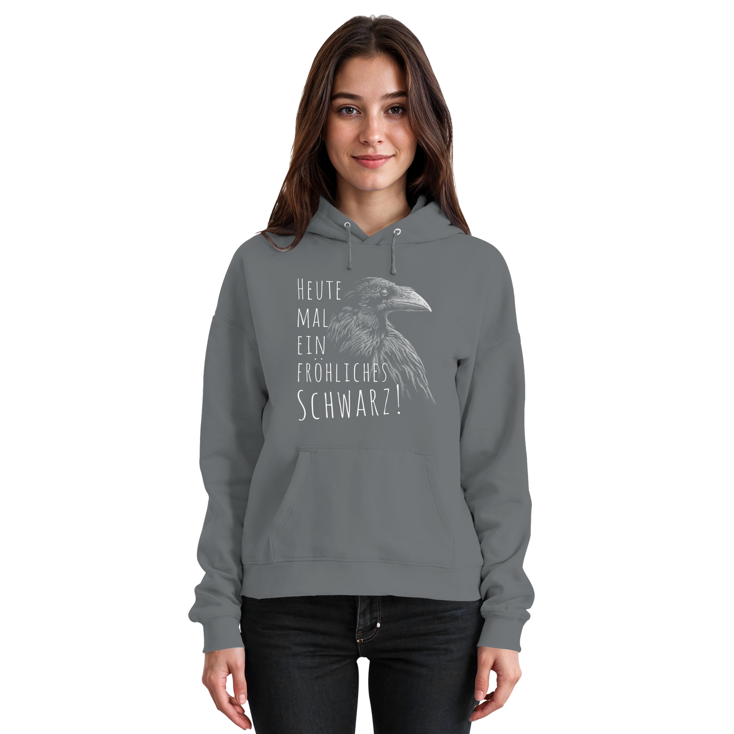 fröhlicher schwarzer Rabe - Basic Unisex Hoodie