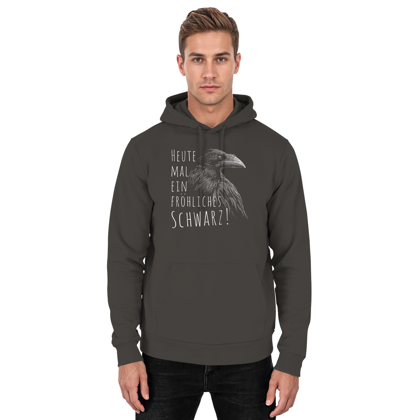 fröhlicher schwarzer Rabe - Basic Unisex Hoodie