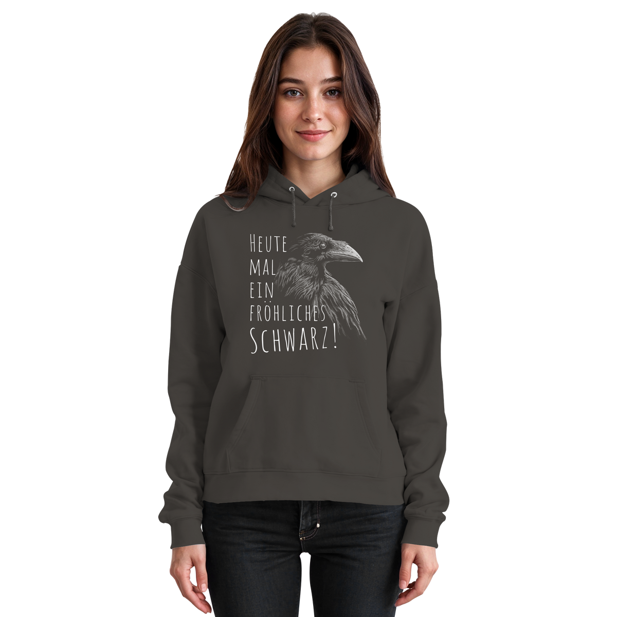 fröhlicher schwarzer Rabe - Basic Unisex Hoodie