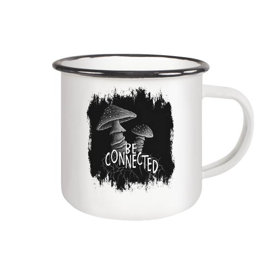 Be Connected Panther-Pilz - Emaille Tasse (Black)