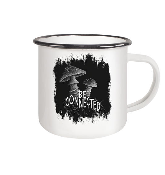 Be Connected Panther-Pilz - Emaille Tasse (Black)