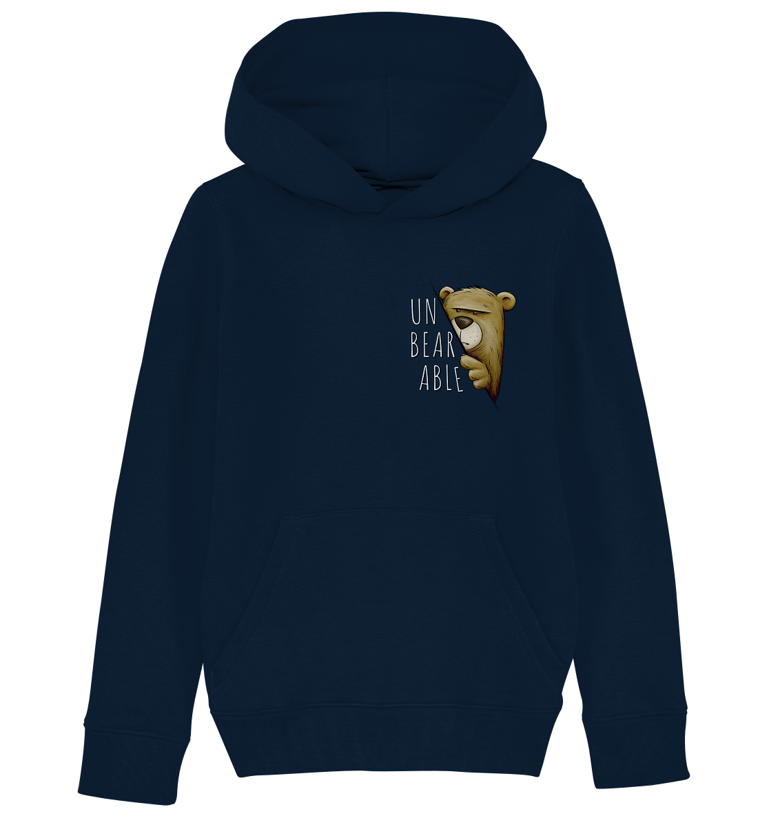 Unbearable – Unerträglich Bär - Kids Organic Hoodie