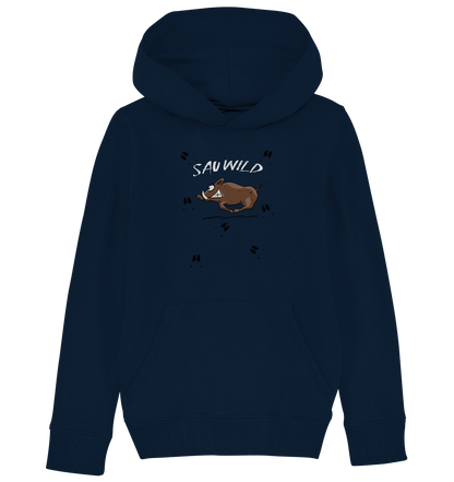 Sauwild wilde Sau | Wildschwein Keiler - Kids Organic Hoodie