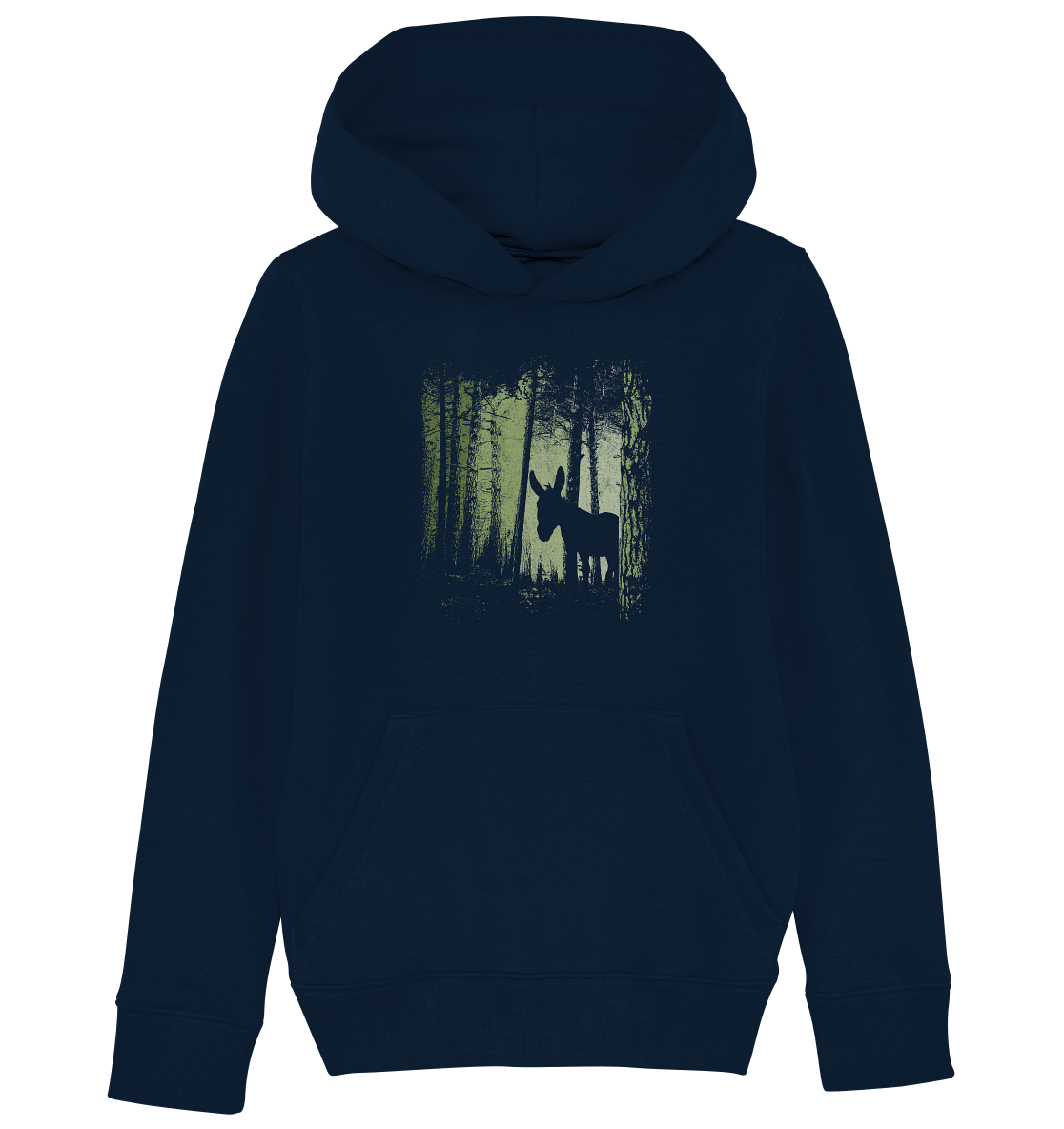 Esel im Zwielicht-Wald - Kids Organic Hoodie