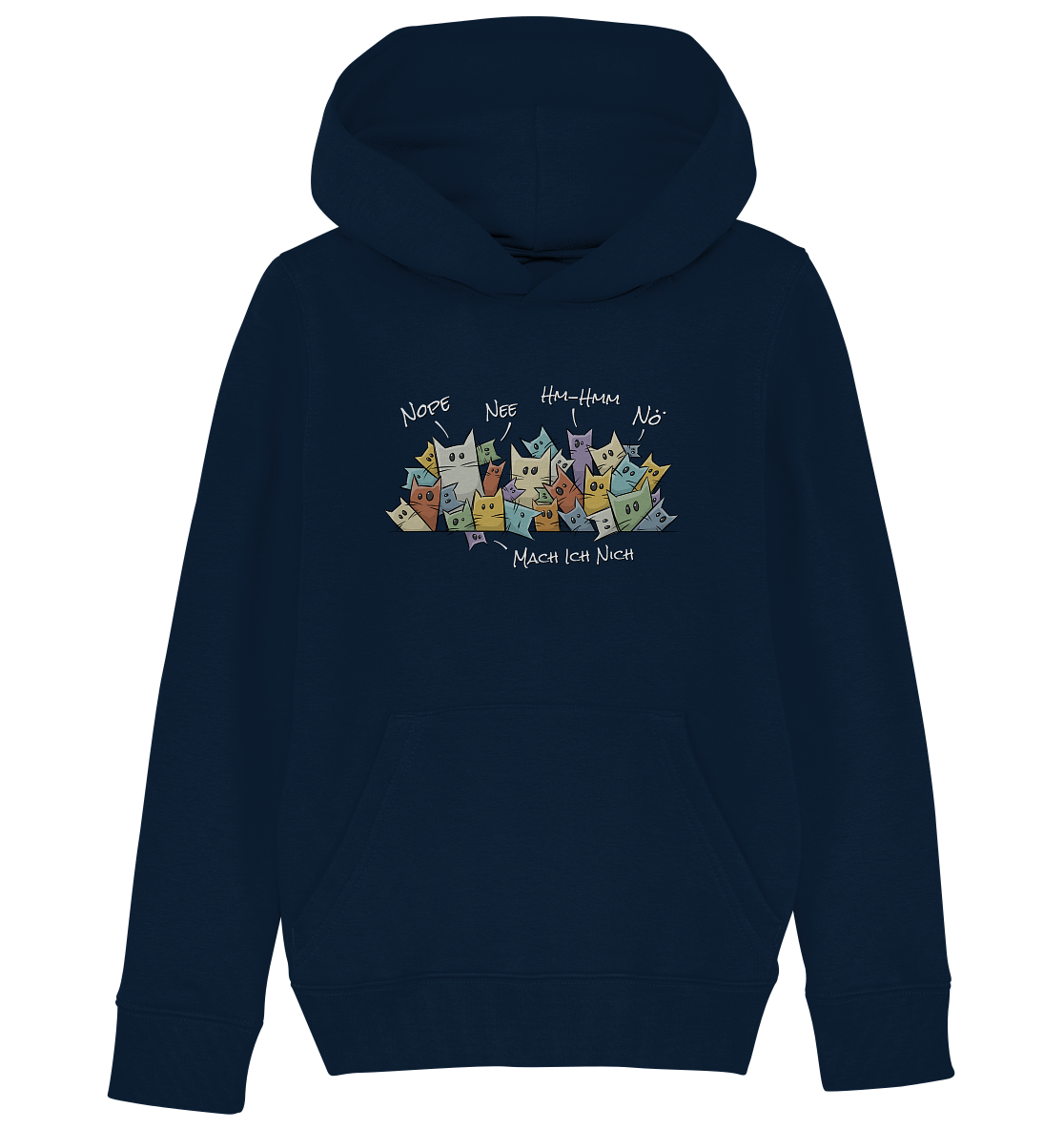 Nope, Nee, Nö Katzen - Kids Organic Hoodie