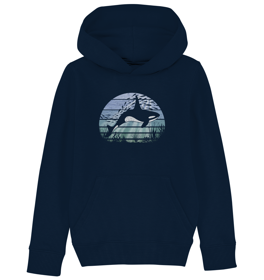 Retro Tiefsee Schwertwal Orca - Kids Organic Hoodie