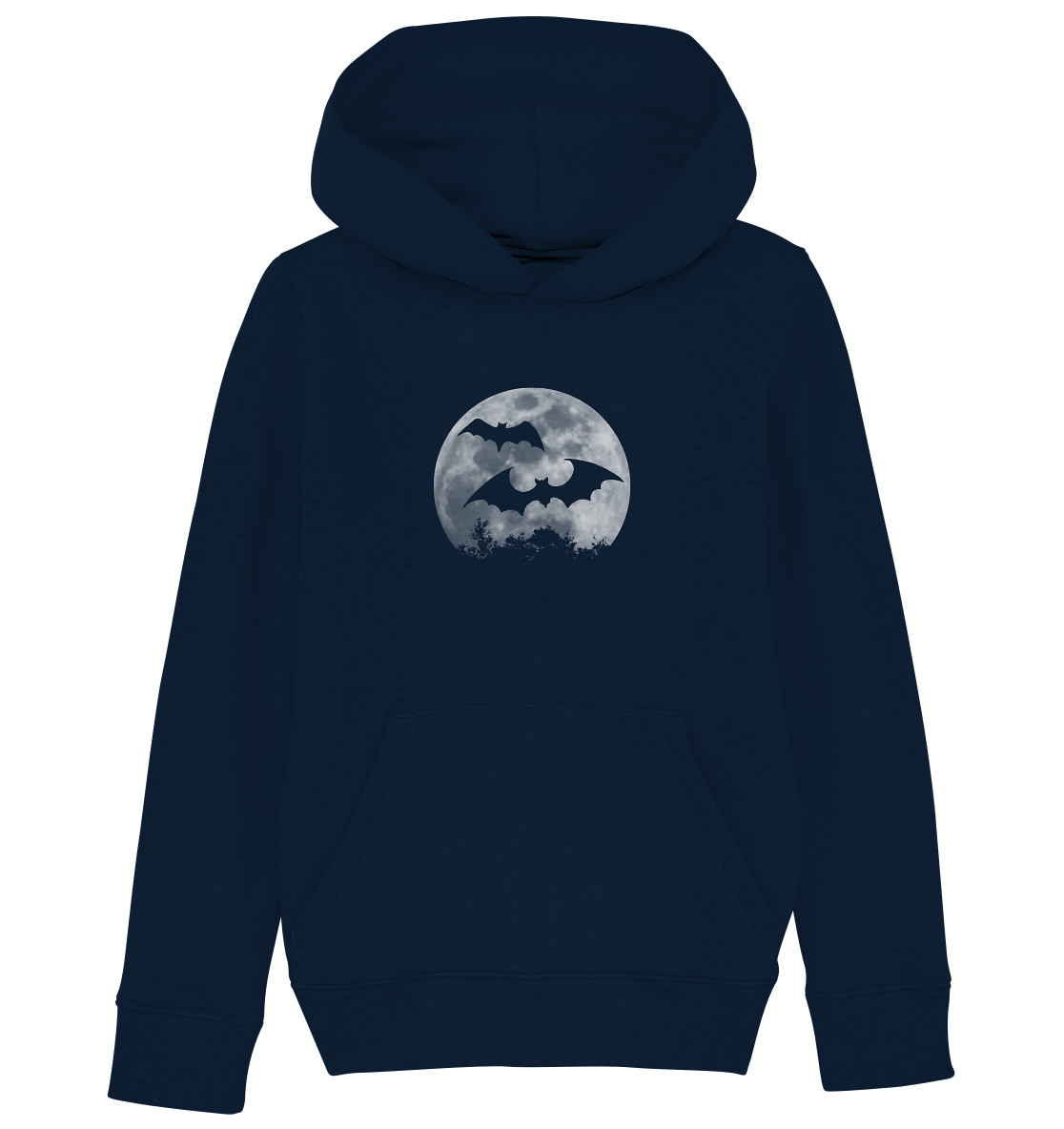 Fledermaus Silhouetten bei Vollmond - Kids Organic Hoodie