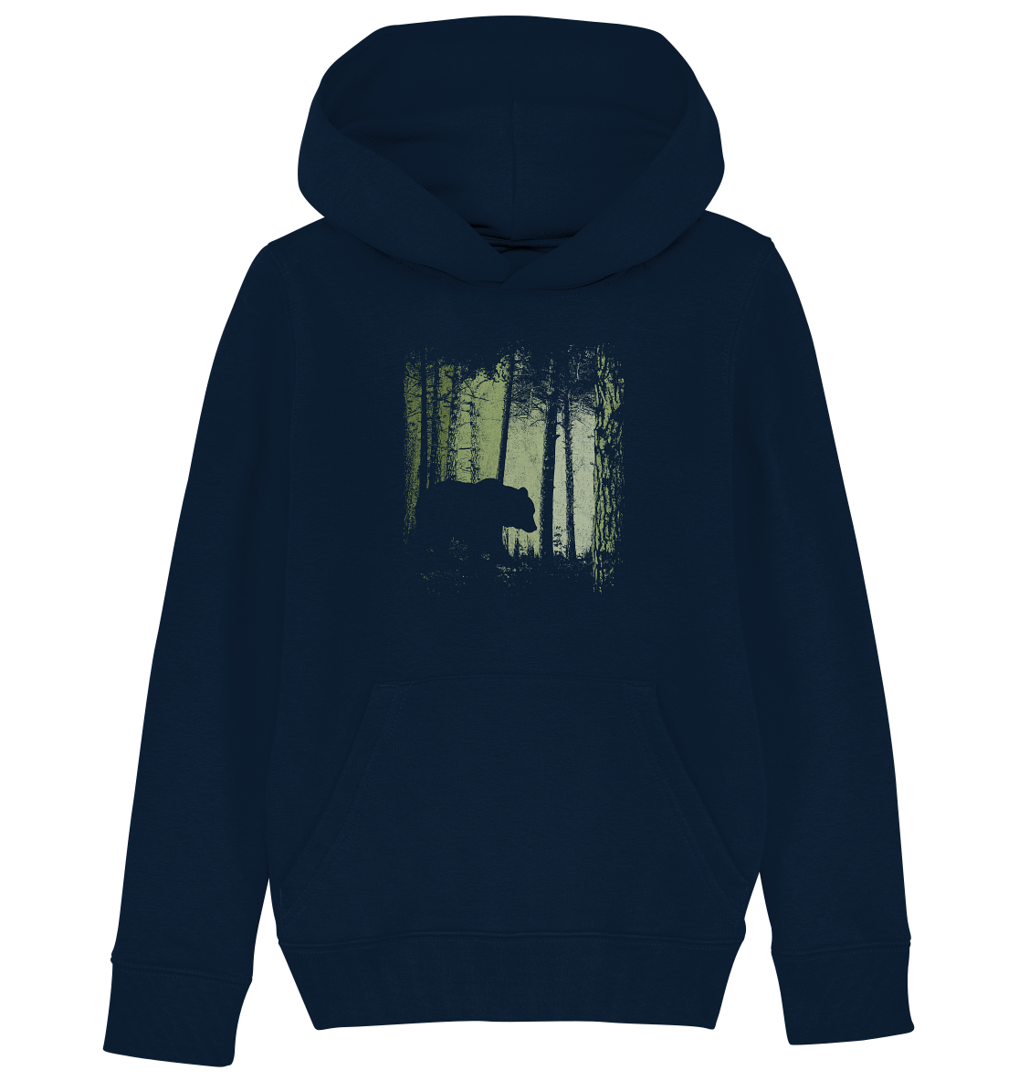 Braunbär im Zwielicht Wald - Kids Organic Hoodie