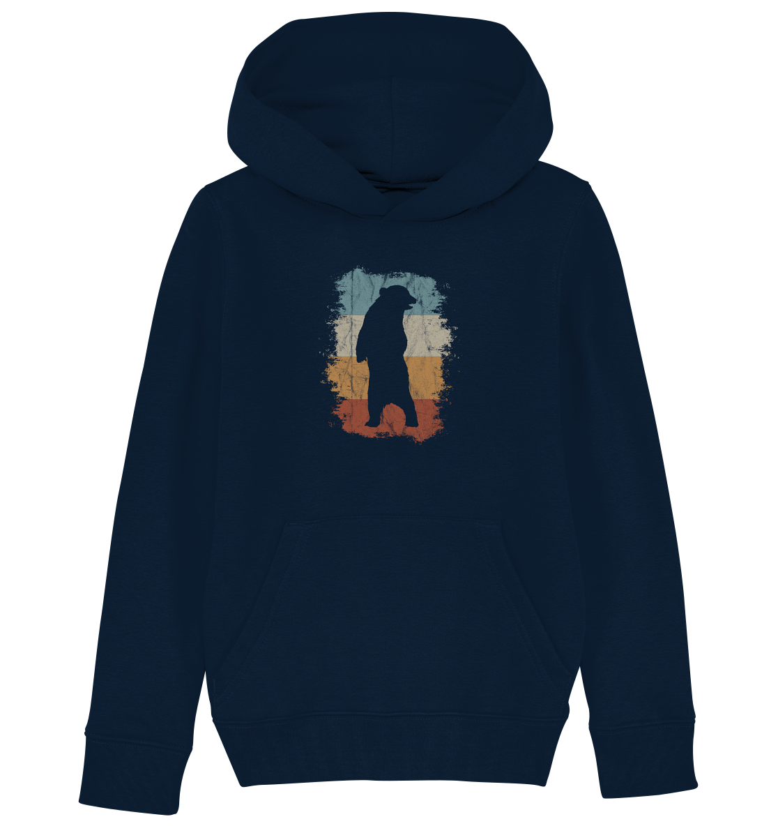 Retro Bären-Silhouette - Kids Organic Hoodie