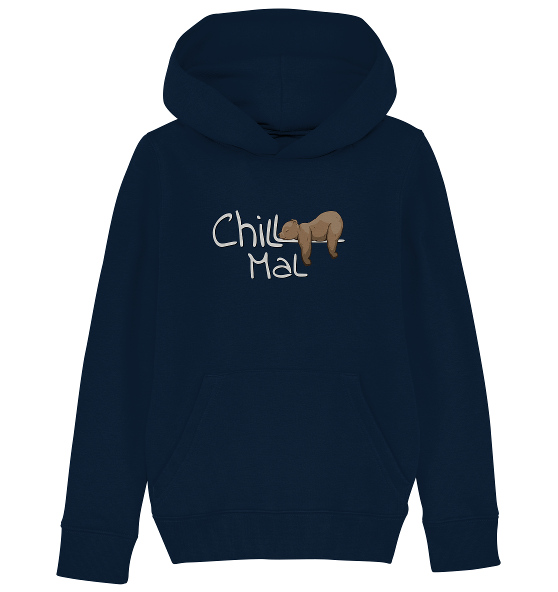 Chill Mal schläfriger Braunbär - Kids Organic Hoodie