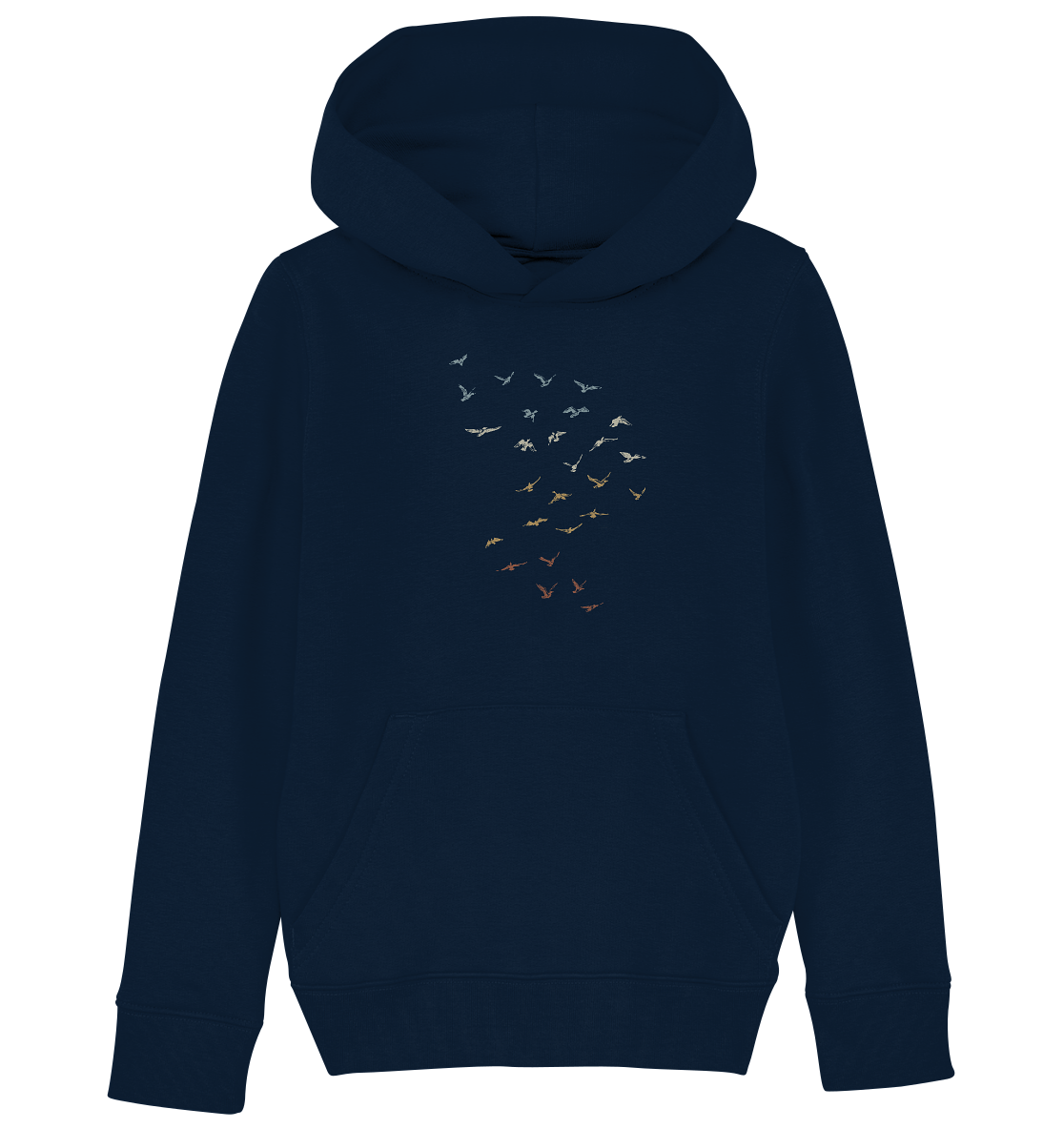 Retro Vogel Schwarm - Kids Organic Hoodie