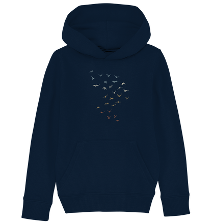 Retro Vogel Schwarm - Kids Organic Hoodie