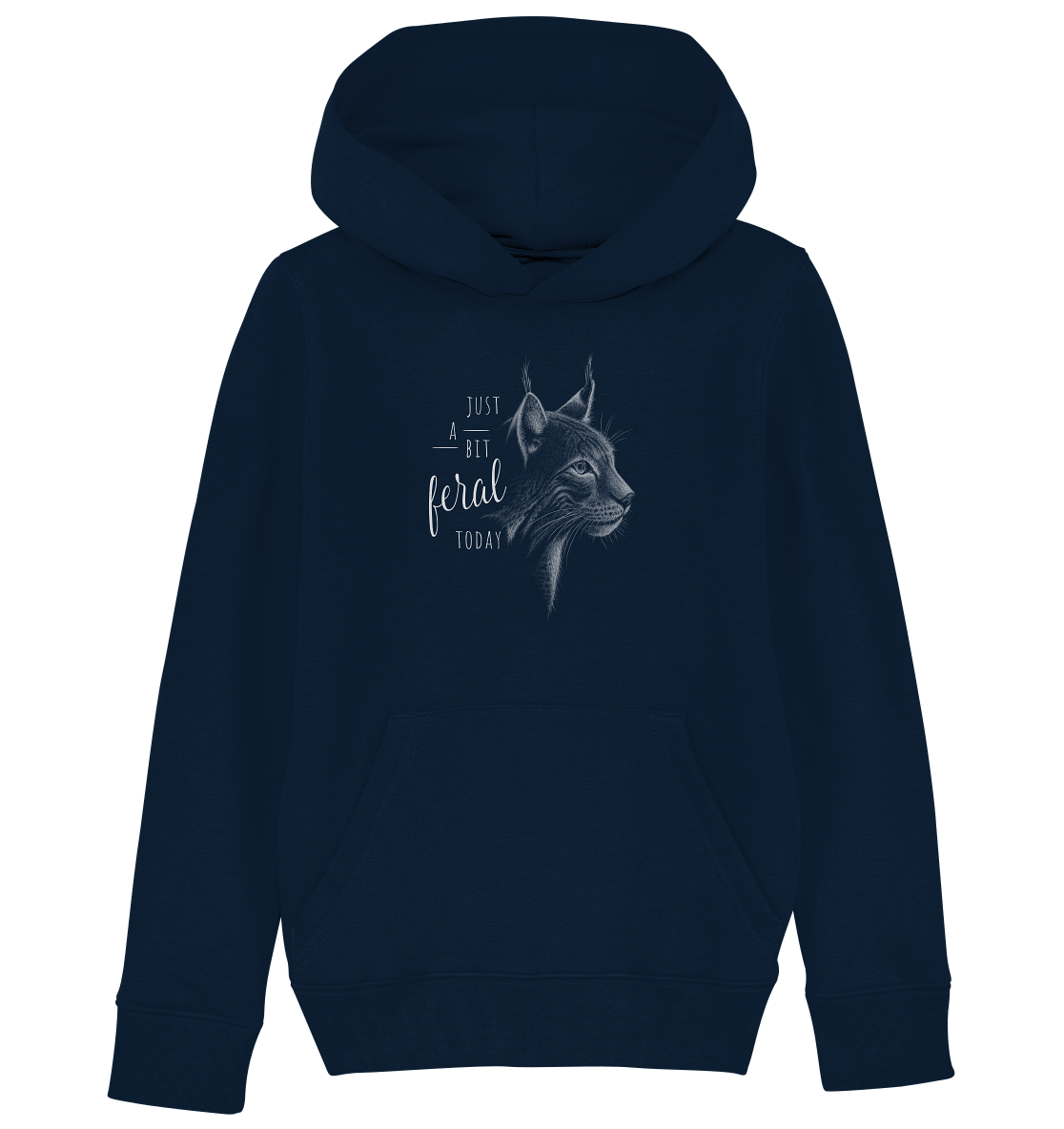 Just A Bit Feral Today! Wildkatze - Kids Organic Hoodie