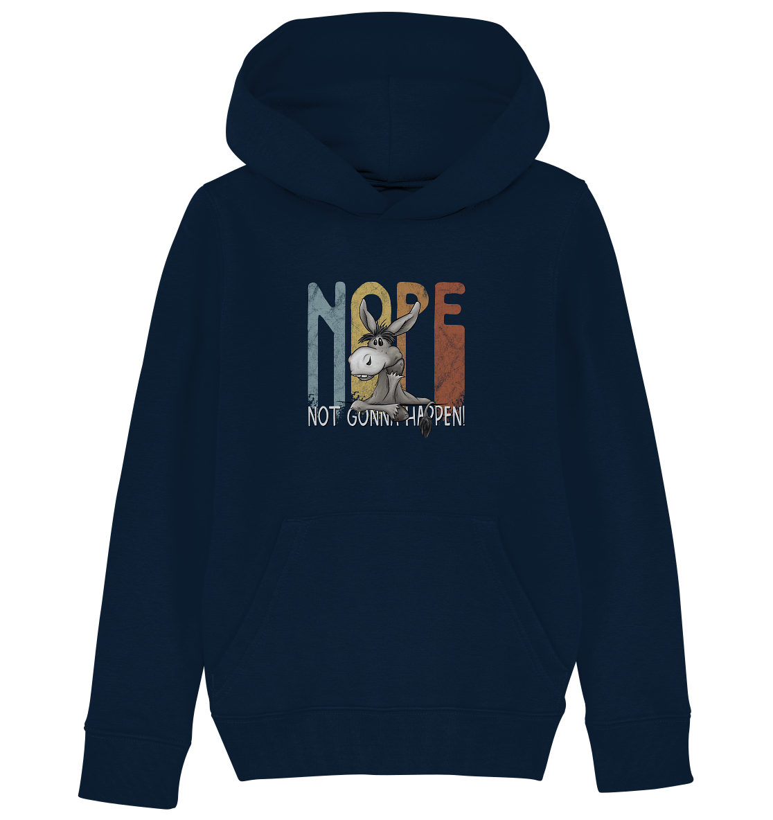 Nope | bockiger Esel - Kids Organic Hoodie