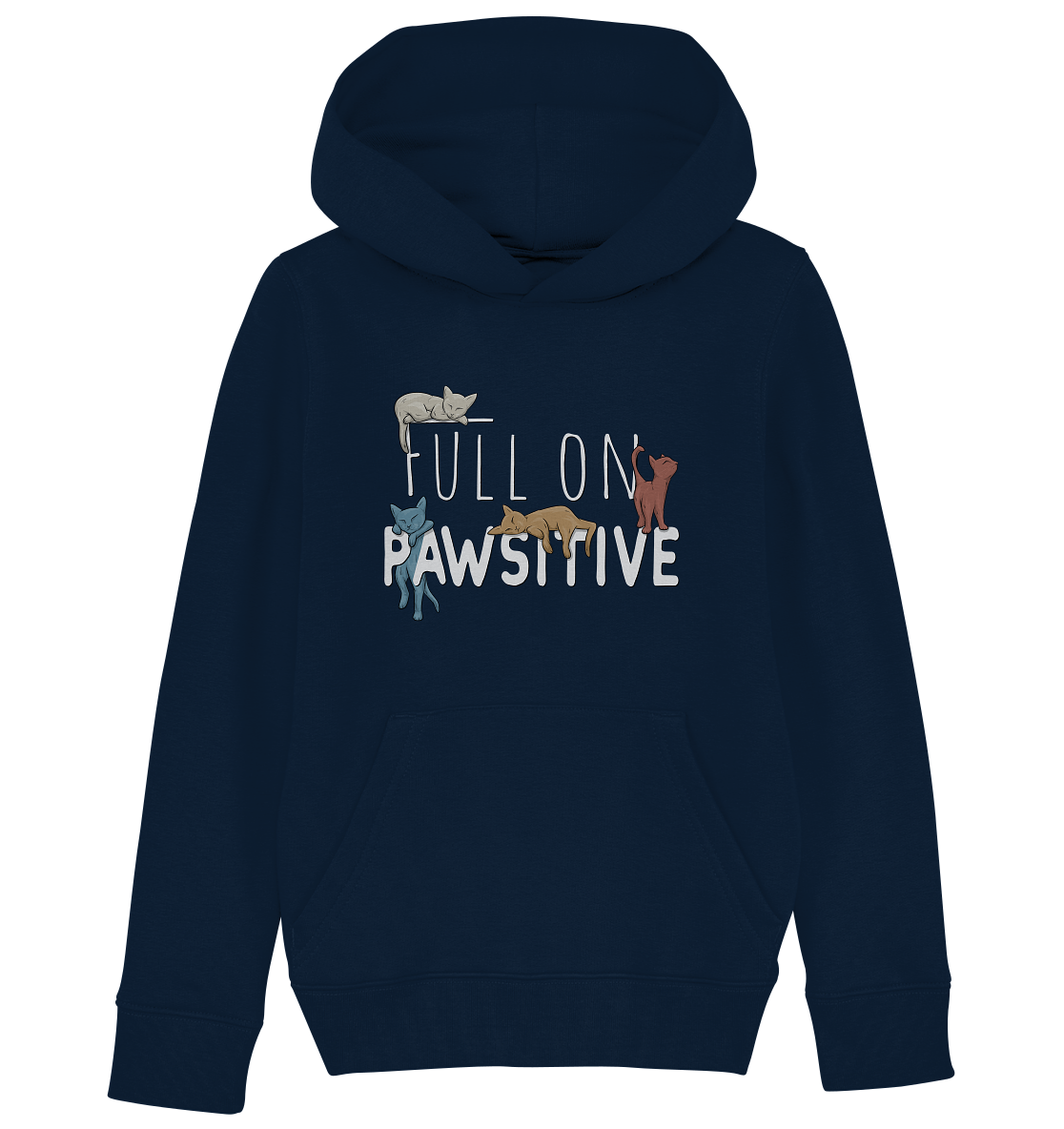 Full On Pawsitive! Gechillte Katzen - Kids Organic Hoodie