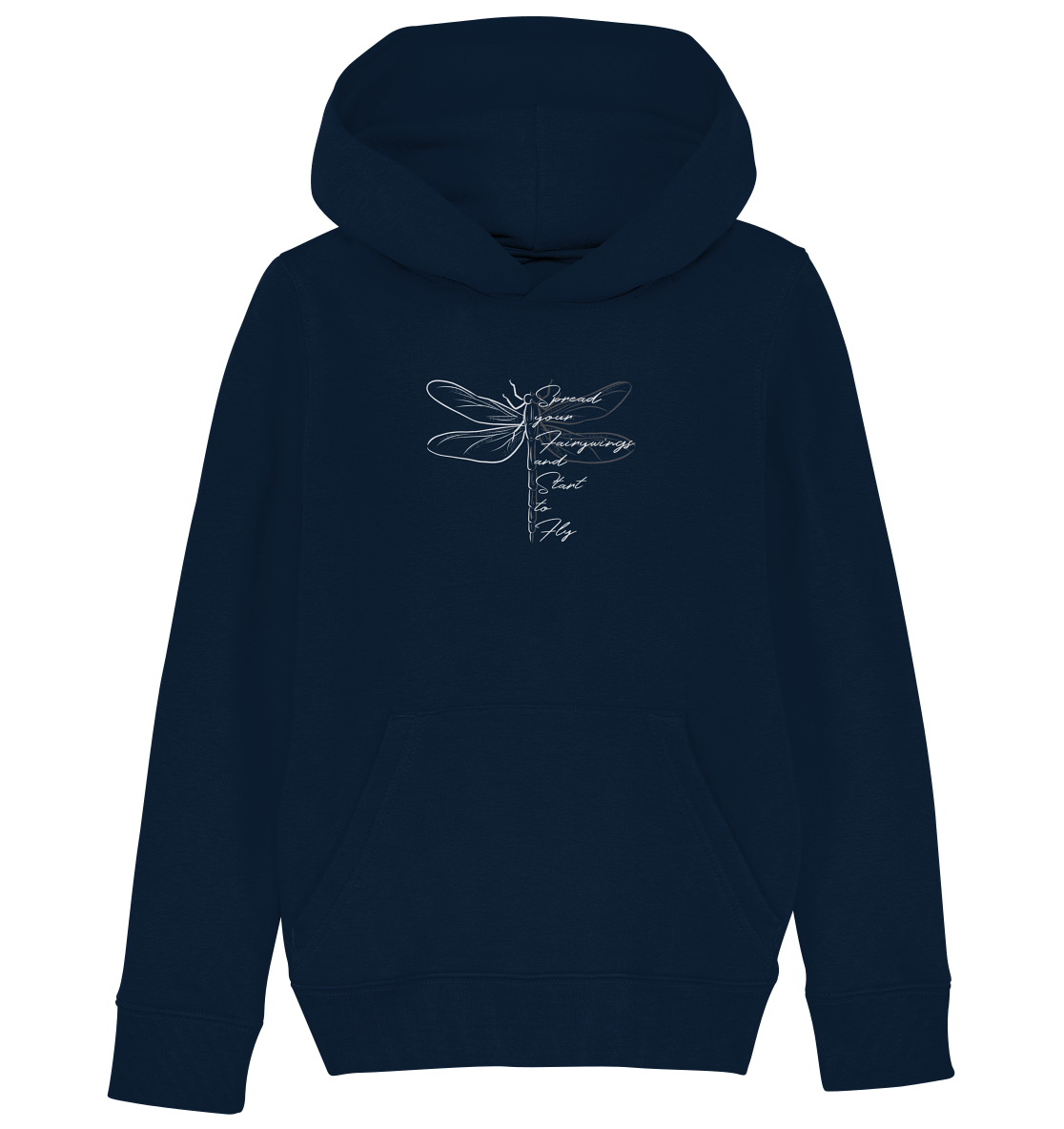 Breite die Flügel aus und flieg los | Libelle - Kids Organic Hoodie