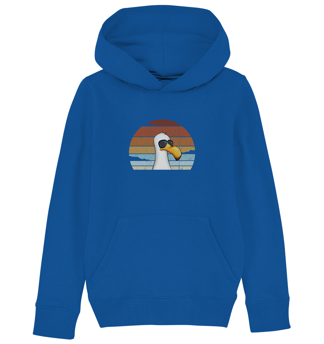 Cool lässige Retro Möwe - Kids Organic Hoodie