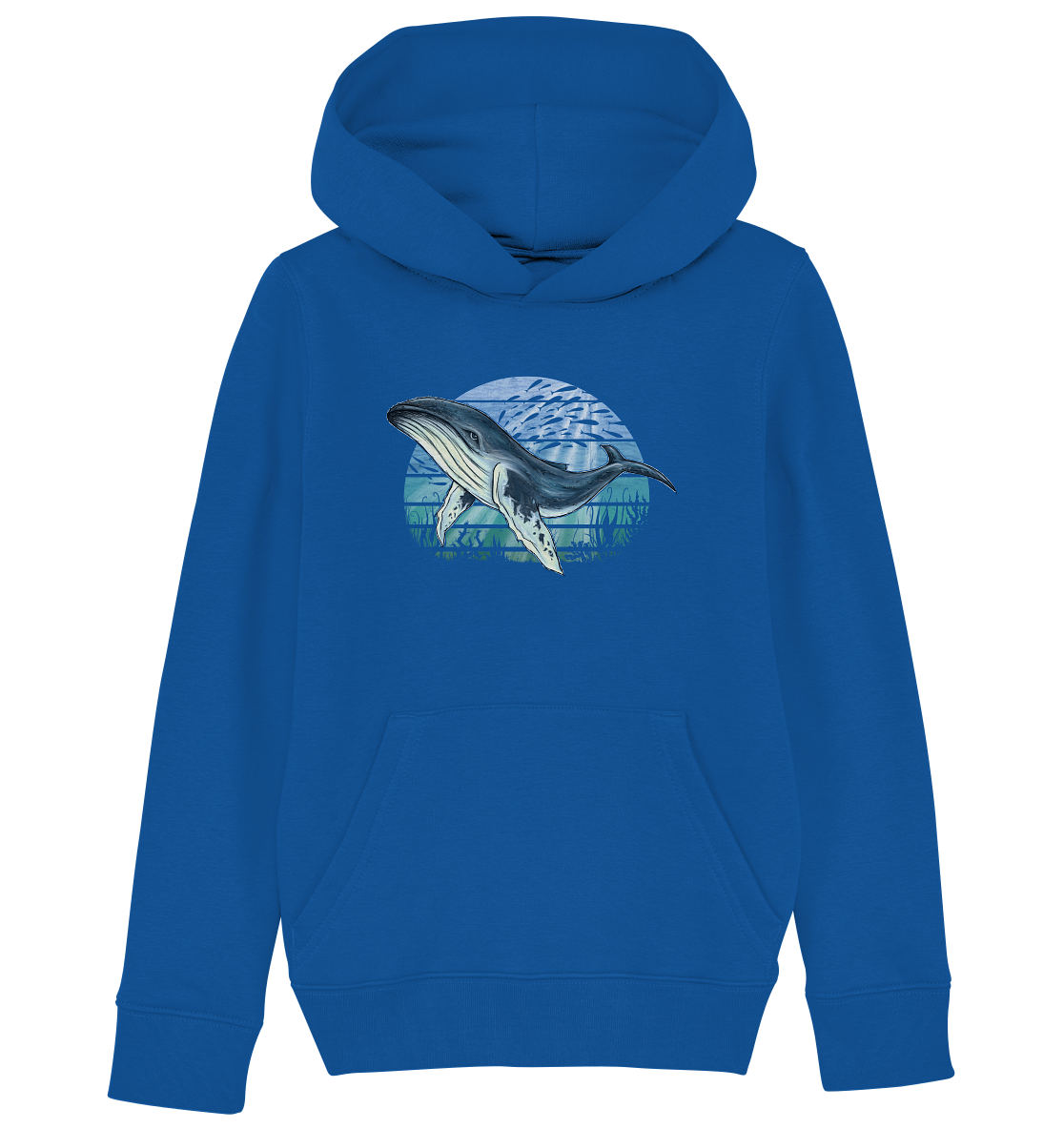 Retro Unterwasser Buckelwal - Kids Organic Hoodie