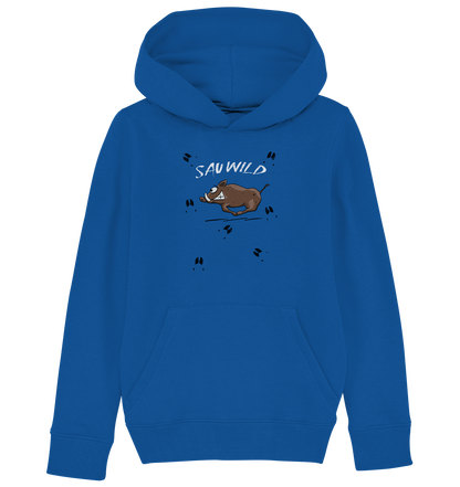 Sauwild wilde Sau | Wildschwein Keiler - Kids Organic Hoodie