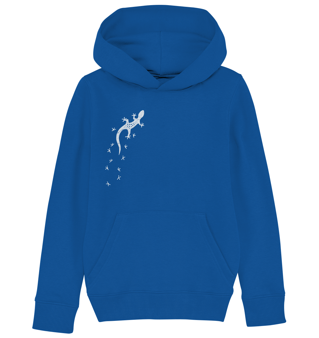 Gecko Eidechse Silhouette hell - Kids Organic Hoodie