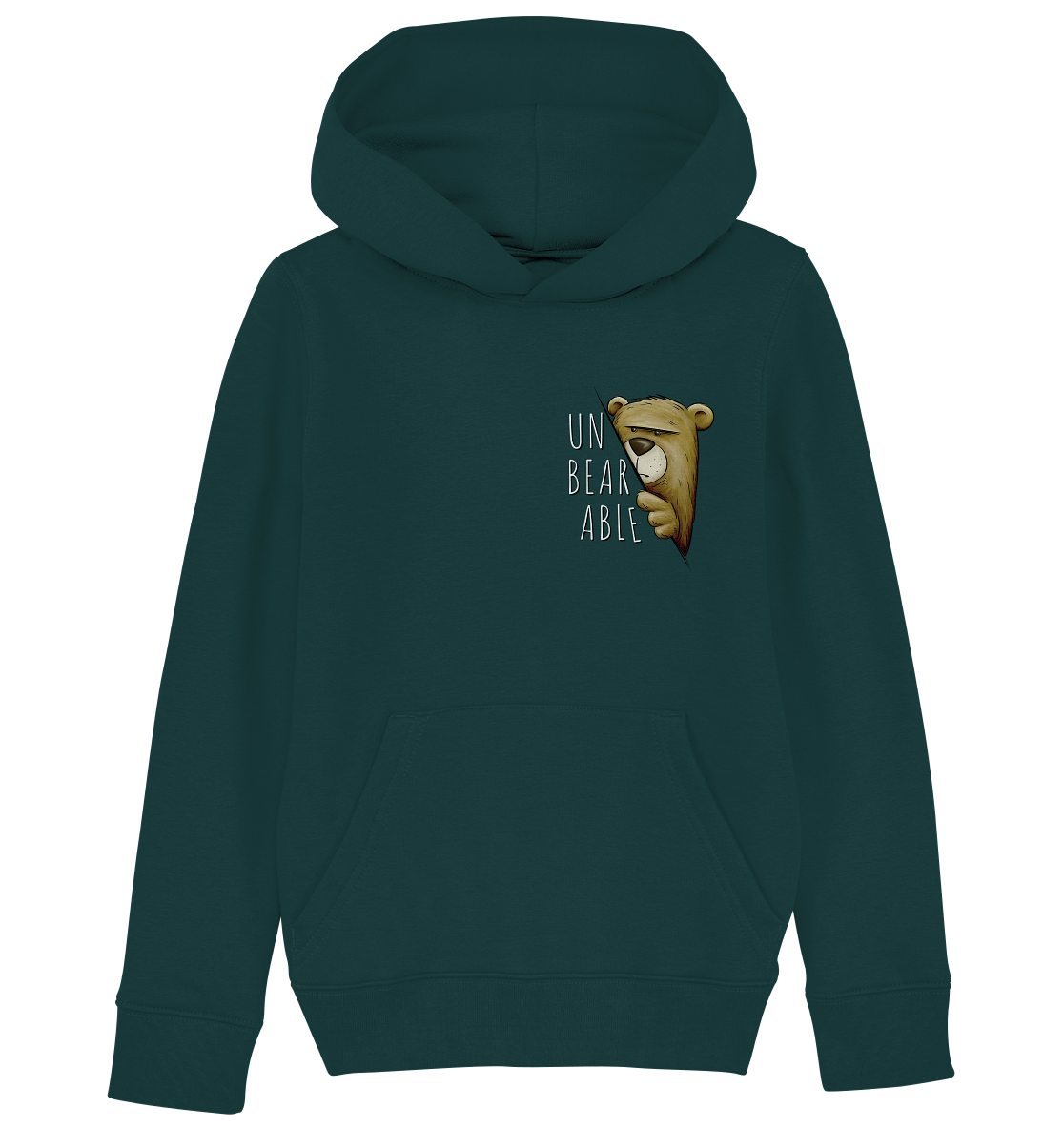 Unbearable – Unerträglich Bär - Kids Organic Hoodie