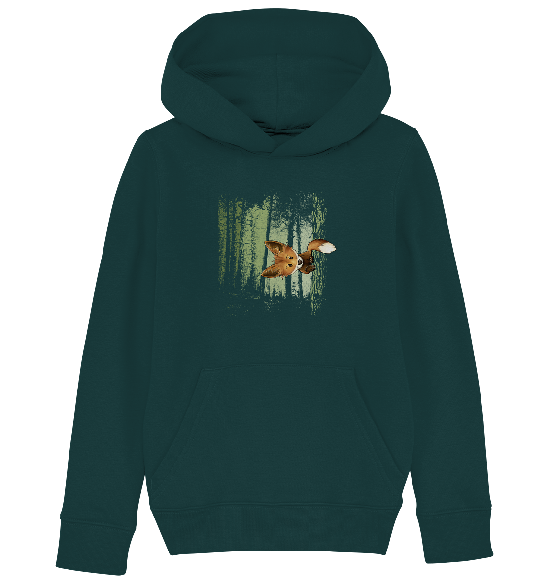 Fuchs im Zwielicht-Wald - Kids Organic Hoodie