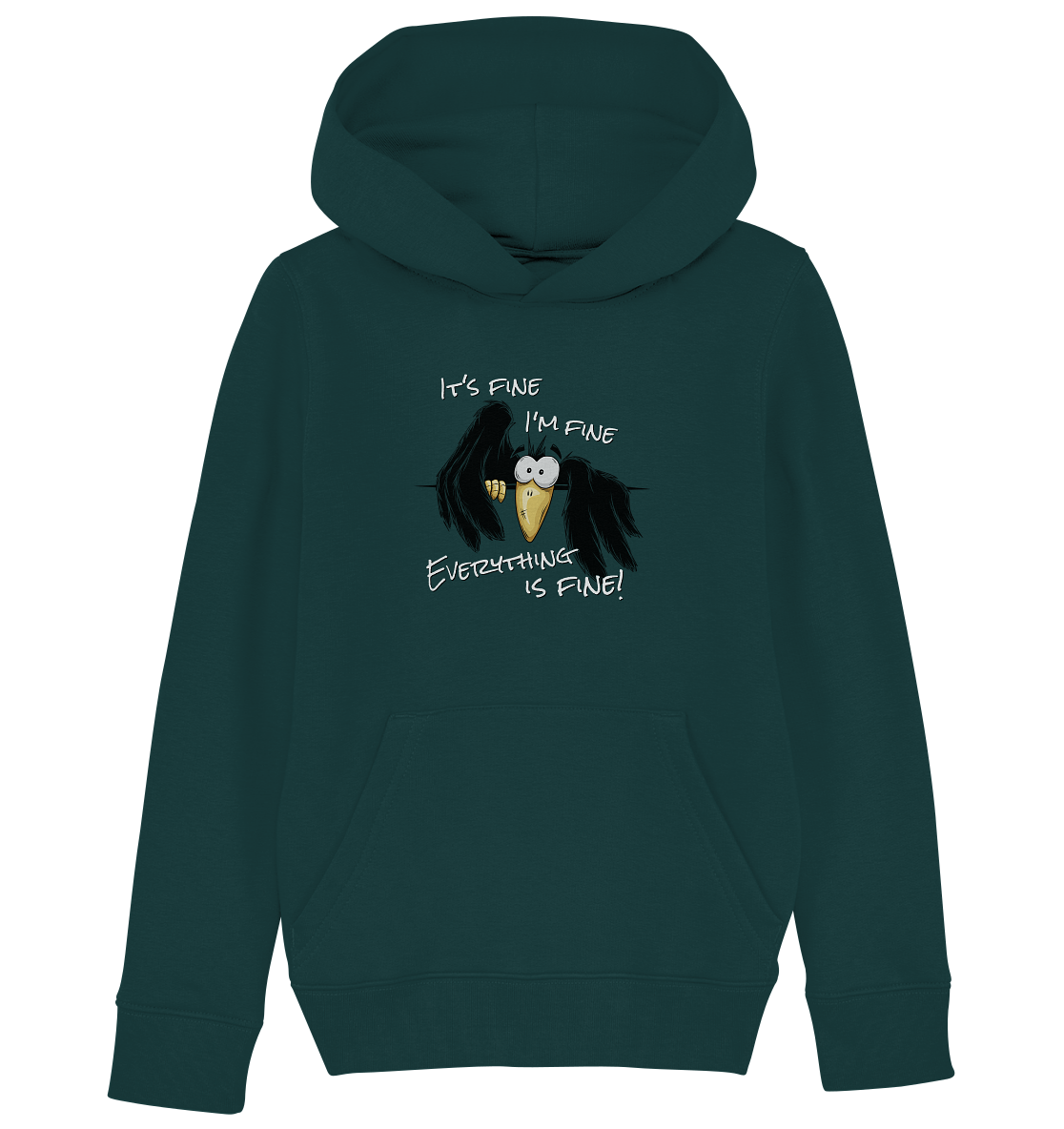 I’m Fine Rabe | Alles Gut Krähe - Kids Organic Hoodie