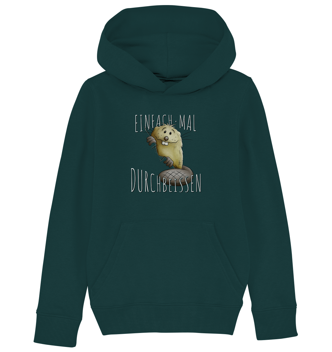 Einfach mal Durchbeissen Biber - Kids Organic Hoodie