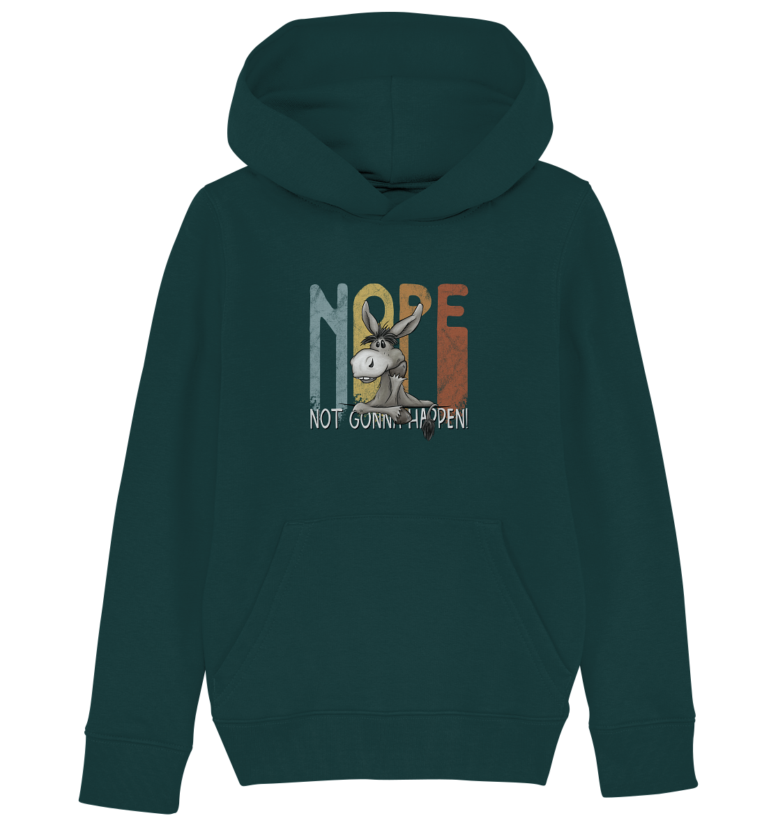 Nope | bockiger Esel - Kids Organic Hoodie