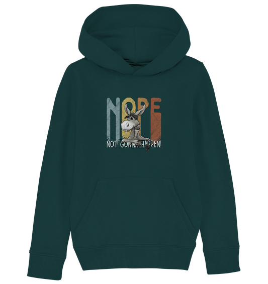 Nope | bockiger Esel - Kids Organic Hoodie