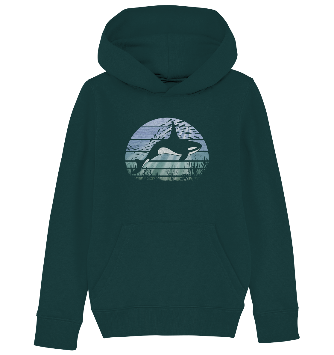 Retro Tiefsee Schwertwal Orca - Kids Organic Hoodie