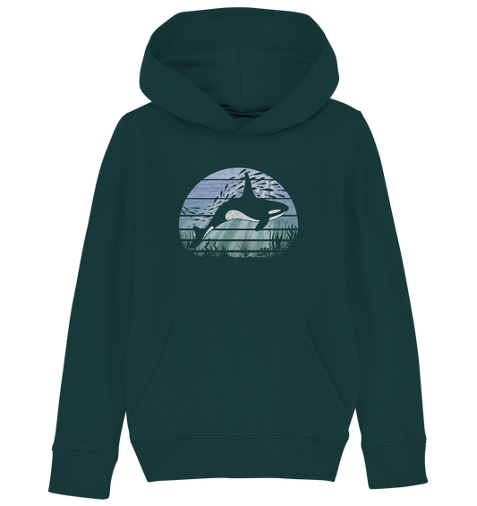 Retro Tiefsee Schwertwal Orca - Kids Organic Hoodie