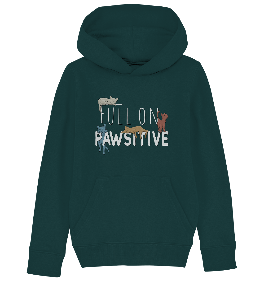 Full On Pawsitive! Gechillte Katzen - Kids Organic Hoodie
