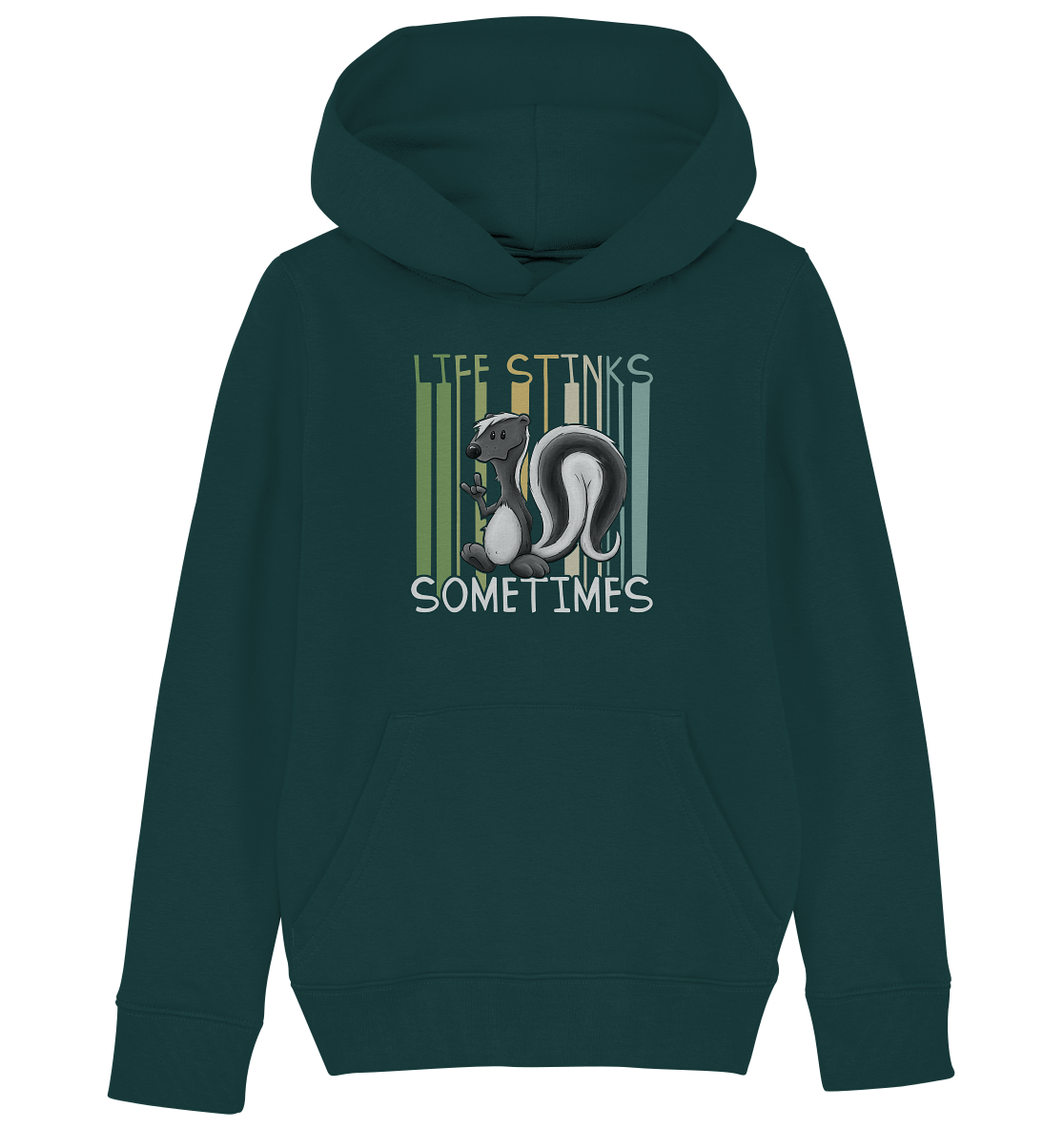 Life Stinks Sometimes Stinktier Weisheit - Kids Organic Hoodie