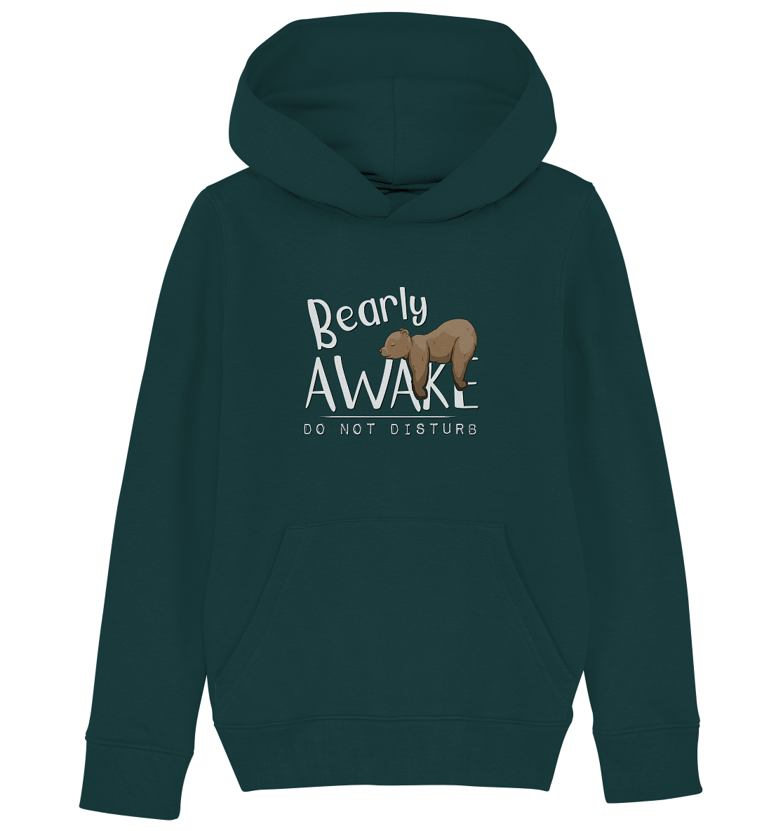 Bearly Awake Bitte nicht stören Bär - Kids Organic Hoodie