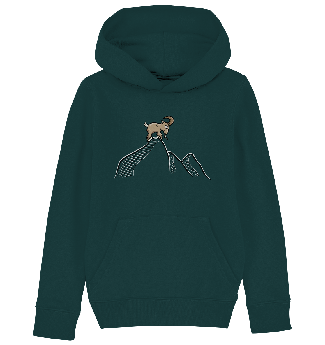 Ziegenbock in den Bergen - Kids Organic Hoodie