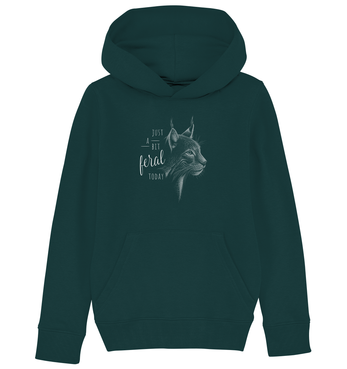 Just A Bit Feral Today! Wildkatze - Kids Organic Hoodie