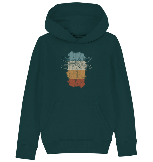 Retro Kunst Libelle | Vintage Dragonfly - Kids Organic Hoodie