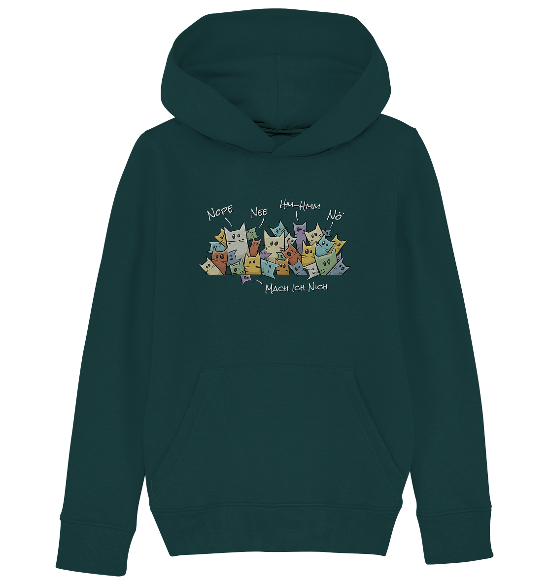 Nope, Nee, Nö Katzen - Kids Organic Hoodie