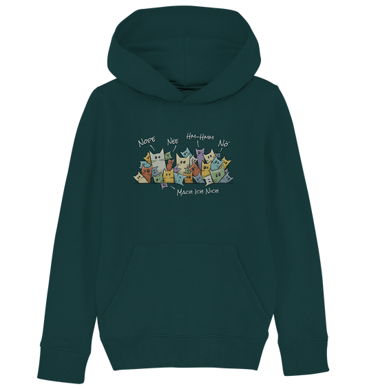 Nope, Nee, Nö Katzen - Kids Organic Hoodie
