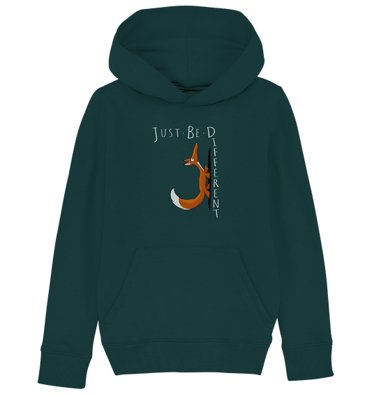 Just Be Different | Sei Anders, kleiner Fuchs - Kids Organic Hoodie