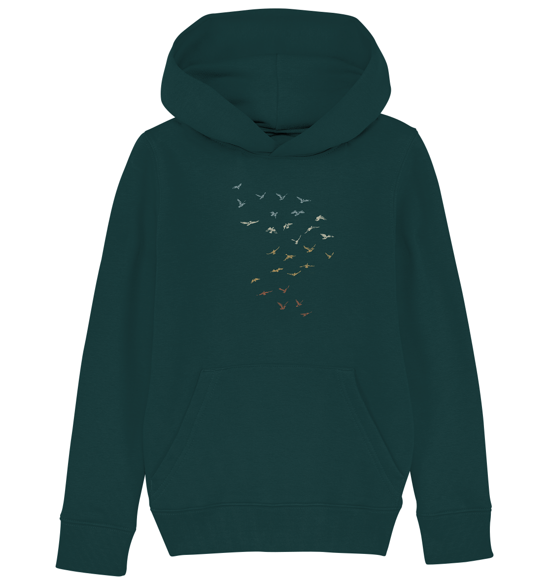 Retro Vogel Schwarm - Kids Organic Hoodie