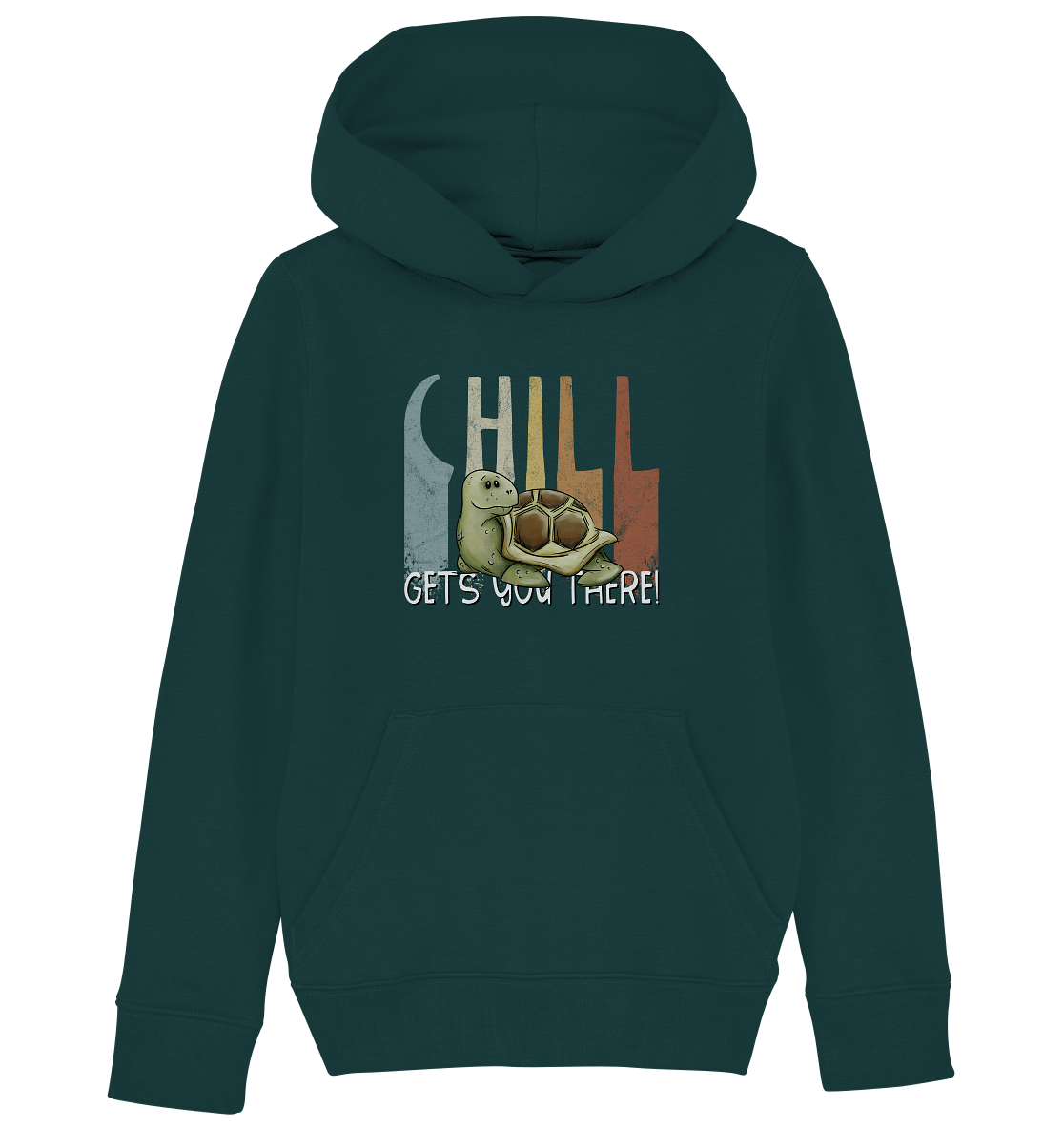 Gechillt gemütliche Schildkröte - Kids Organic Hoodie